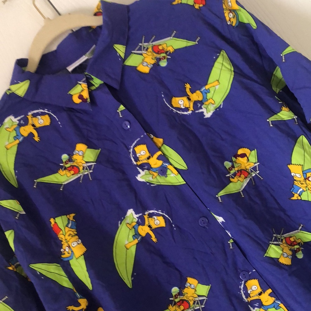 Woman’s Simpson short sleeve rayon button down shirt